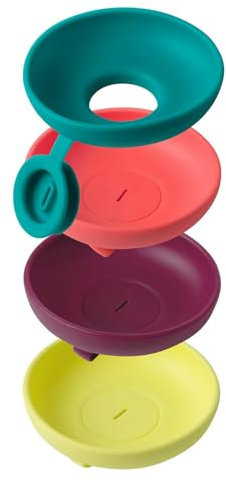 Porta ghiaccioli antigoccia, 4 pezzi Porta bastoncini per ghiaccioli antigoccia, Coppa gelato multifunzionale in silicone, Supporti per coni gelato riutilizzabili per ragazze e ragazzi