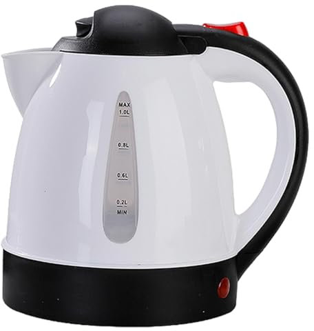 yupeuooe Bollitore per auto, Bollitore per auto 12V | Serbatoio interno in acciaio inossidabile, bollitore da viaggio elettrico per auto 1L - Bottiglia scaldabagno con spegnimento automatico 12V,