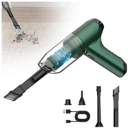 BesBet Aspirateur Pas Cher, 19000Pa Aspirateur Poils De Chat USB Rechargeable Convient Mini Aspirateur sans Fil, pour Maison Voiture