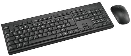 KENSINGTON KM150 EQ - Tastiera e mouse senza fili, compatibile con Windows e macOS, tastiera AZERTY e mouse silenzioso, contiene 63% di materiali riciclati post consumo (K75562FR)