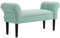 HOMCOM Bettbank, Polsterbank, Sitzbank, Flurbank für Schlafzimmer, bis 130 kg Belastbar, Segelstoff, Grün, 102 x 36 x 51 cm