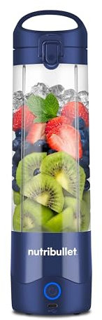 nutribullet Portable Blender, Cordless, 20oz Vessel, Personal Blender, USB-C Rechargeable, Navy Blue, NBPB50100NB