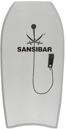 Bodyboard für Einsteiger, Leash Plug, Surfboard für großen Badespaß (Grau)