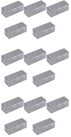 Heiikiuy 15 StüCke Gitarren Effekt Pedal Aluminium Stampfen Box GehäUse für DIY Gitarren Pedal Kit 1590A