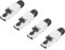 FGB RJ45 Network Plug Tool-Free Gold Plated Contacts CAT 6a Lan Plug for Ethernet Installation Cable 10 Gbps UTP CAT 6a CAT 6 CAT 5 4 Pack White