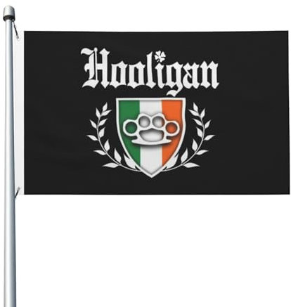 Flagge Irischer Hooligan Dekorative Hanging Flag Mit Metall-Ösen Außenbanner Für Restaurants Außenbereich Party 90X150cm