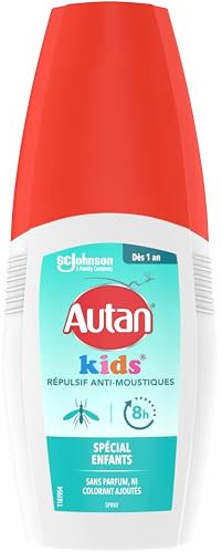 Autan Kids Spray - Répulsif Anti-Moustiques et Anti-Tiques - Jusqu'à 12H De Protection - Testé Dermatologiquement - Convient aux Enfants dès 1 an - 1 Spray, 100ml