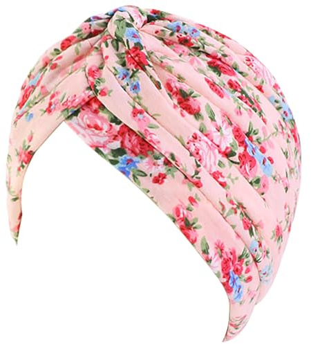 Heyjoin Damen Turban Baumwolle Chemo Hut Haarausfall Hut, rose, Einheitsgröße