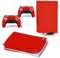 Gadgetpoint | Autocollants pour console et manette pour PS5, PlayStation 5 - Performance Gaming Skin - Accessoires de protection - Carbone - Rouge