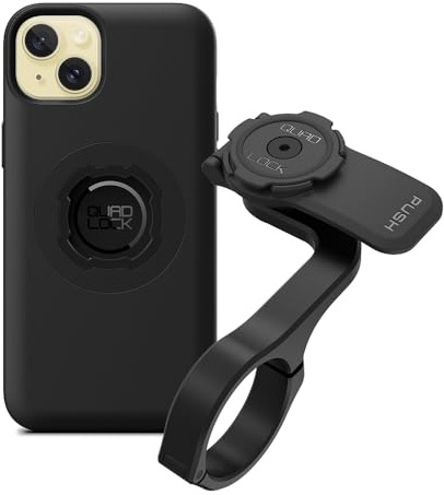 Quad Lock Support Téléphone Vélo Avant Pro (V2) avec Coque MAG pour iPhone 15 Plus