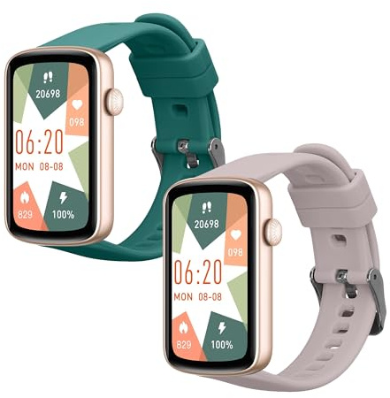 kwmobile Bracelet compatible avec SHANG WING L2 bracelet - 2x bracelet de rechange en silicone pour fitness tracker