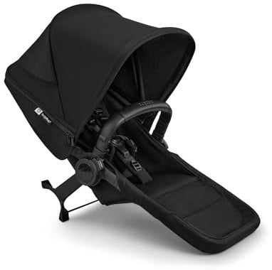 Bugaboo Donkey 6 Double Erweiterungsset, für Neugeborene & Kleinkinder | verwandelt den Donkey 6 single in einen Geschwisterkinderwagen, Doppelkinderwagen mit wendbarem Sitz, Heritage Black