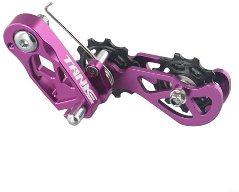 Tensor de cadena de una sola velocidad para bicicleta de carretera MTB, convierte multivelocidad a 1X, polea flotante 11T 12T para colgador de desviador, caída vertical, se adapta a cadena de 8, 9, 10