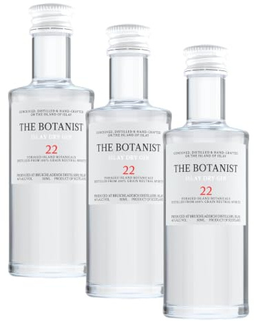 The Botanist Islay Dry Gin mit 46% vol. (1 x 0,05l) |Einzigartiger Gin mit handgeernteten Botanicals von der schottischen Insel Islay (Packung mit 3)