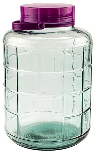 Festa Italia Bocal En Verre Hermétique 8L Avec Couvercle Et Poignée - Grand Bocal En Verre Pour Conserves, Cornichons, Fruits Et Légumes, Pot En Verre Avec Joint Étanche