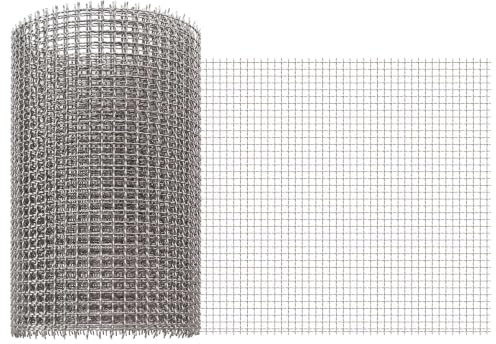 Ziaphsol Edelstahl Mesh 20 x 200 cm Gartenzaun Sichtschutzzaun Gittermatte für DIY Tiergehege Windschutz Metallzaunelemente
