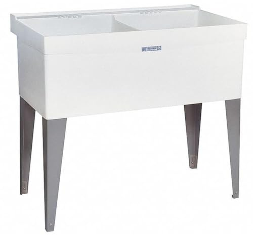 Mustee 27F Double Bowl Laundry Tub