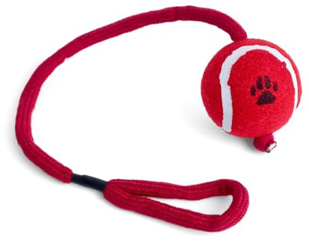 Petface Tennis Ball on A Rope Dog Tug Toy