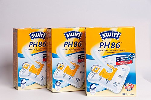 12 Original Swirl PH86 Staubsaugerbeutel