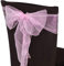 Trimming Shop Baby Pink Organza Sashes Chair Cover Assorted Colour Fuller Bow Ribbon for Wedding, Banquet, Birthday, Event Decoration, 17cm x 280cm, 25pcs