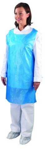 Disposable Blue Flat Pack of 100 Aprons