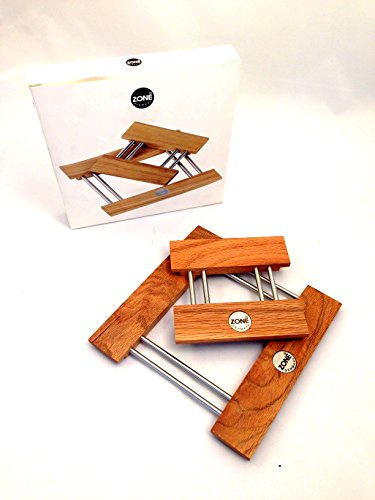 Zone Denmark Sequoia Wood And Metal 2 Piece Coaster Set