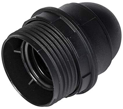 Poly Pool PP0484X E27 Lampenfassung mit Ringring, schwarz