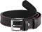 Ladeheid Kinder Gürtel Ledergürtel Mode Accessoire für Kinder Jungen Gürtel mit Schnalle 2,5 cm Breit K1D5 (Schwarz/Rot, 55 cm (Gesamtlänge 74 cm))