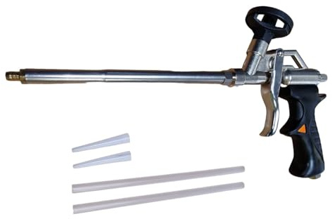 Professional Foam Gun, PTI Expanding Foam Gun Dispensing Sprayer Expansion Foam, Spray Foam Insulation Kit Foam Gun Kit, Filler Applicator, Aluminium Durable and Easy Clean