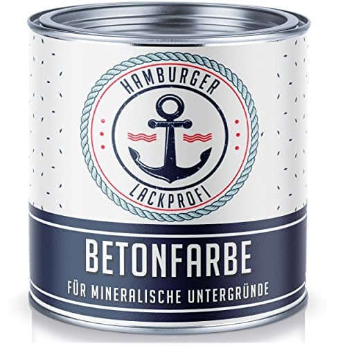 Hamburger Lack-Profi Betonfarbe SEIDENMATT Weinrot RAL 3005 Rot Bodenfarbe Bodenbeschichtung Betonbeschichtung Fassadenfarbe (1 L)