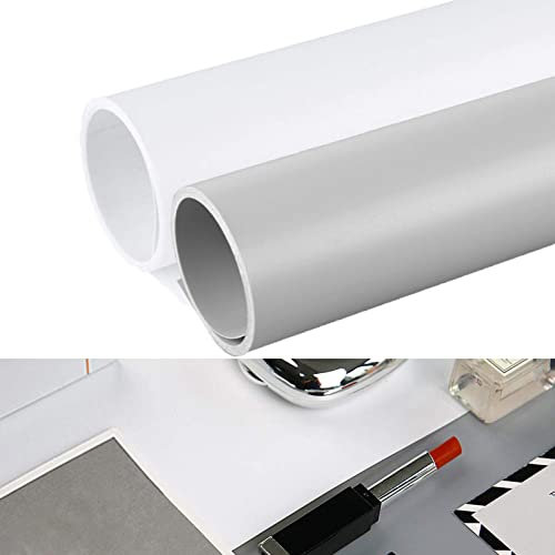 Selens Fotografia sfondo PVC cibo sfondo bianco grigio 50x100CM vinile 2PCS studio fotografico kit impermeabile per prodotti puntelli piatti cosmetici gioielli video ripresa