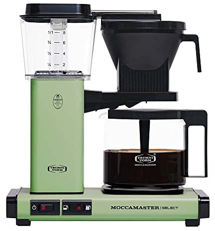 Moccamaster KBG Select, Coffee Maker, Coffee Machines, Pastel Green, Filter, UK Plug, 1.25 Liters