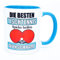 Die besten Tischtennis Spieler heißen Name Tasse personalisiert Becher Geschenkidee Tischtennisspieler Geschenk für Trainer Geburtstag Equipment Gadget Zubehör Lustig Kinder Profi Deko Keramik 330 ml