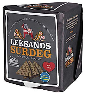 Leksands surdeg Sauerteigknäcke eckig - Mörkt och mustigt - 200g
