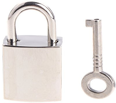 BUIDI Mini Archaize Padlocks Key Lock With key for Jewelry Box Storage Box Diary Book Lock Silver