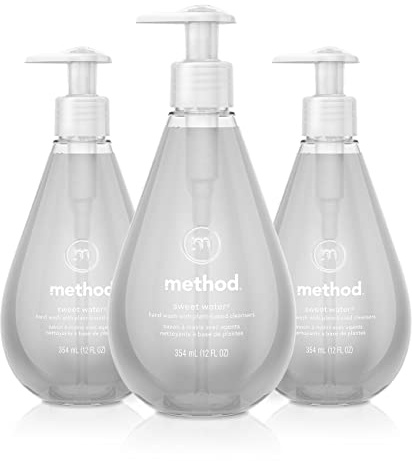 Method Gel Hand Soap, Sweet Water, 12 fl oz (Pack of 3)