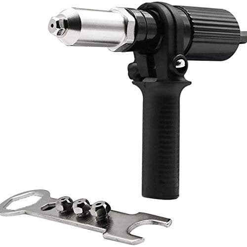 Electric Rivet Nut Machine Core Pull Accessories,Professional Rivet Gun Adapter Kit with 4pcs Different Nozzle Bolts,Electric Rivet Gun Riveting Adapter Insert for Cordless Drill Riveter