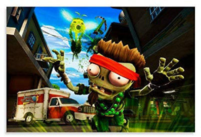SHEFEI Cartoon Norse Plants Vs. Zombies Poster Decorative Painting Canvas Wall Art Living Room Posters Bedroom Painting 12x18inch(30x45cm)