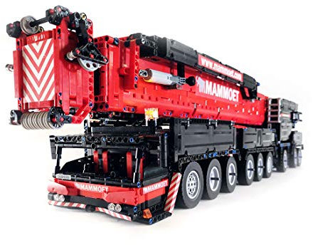 Bybo Technik Kran Bausteine für Liebherr LTM1750-9.1, Ferngesteuert Technik Kran-LKW mit 12 Motoren, Kompatibel mit Lego Technik