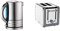Dualit Architect Kettle | 1.5 L 2.3 KW Stainless Steel Kettle with Brushed Finish & Architect 2 Slice Toaster Stainless Steel with Grey Trim Extra-Wide Slots, Peek and Pop Function