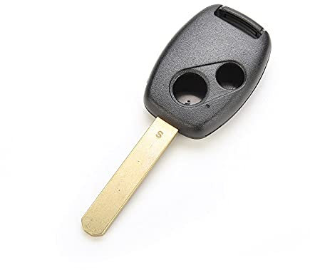 Auto-Fernbedienungsgehäuse, Rohling, passend für Honda Accord Civic CRV HRV Jazz Pilot 2-Tasten-Ersatzschlüsselgehäuse