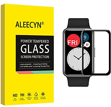 4 Pièces Verre Trempé Compatible Huawei Watch Fit/Elegant Edition/HONOR Watch ES,2.5D Bord, 9H Dureté, HD, Anti-Rayures, sans Bulles, Protection D'écran Huawei Watch Fit/Elegant Edition/HONOR Watch ES