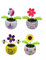 4 Stück Solar-Tanz-Blume aus Kunststoff, für Tanz und Einhorn, schwingend, für Auto, Büro, Kinder (4 Stück)