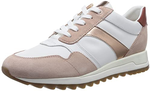 Geox Women's D Tabelya Sneaker, Nude White, 8 UK