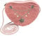 Alpenflüstern Herztasche Charivari Strass-Edelweiss - Damen Trachtentasche in Herzform, Schultertasche fürs Dirndl, Herz Handtasche zur Tracht, Dirndltasche (rosa-rosé) DTA064