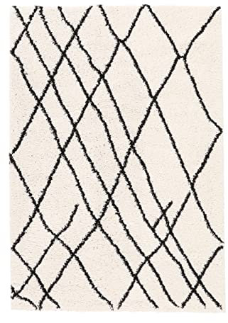 RugVista, Shaggy Tangier, Teppich, Hochflor, 250 x 350 cm, Rechteckiger, Oeko-Tex Standard 100, Polypropylene, Flur, Schlafzimmer, Küche, Wohnzimmer, Beige/Grau