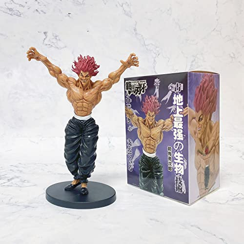 Jiumaocleu Anime BAKI Hanma Yujiro Figur – 22 cm Yujiro Statue Modell Figur Kampf Haltung PVC Handgemachtes Spielzeug für Desktop-Dekoration Fans Geschenke