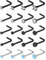 Longbeauty 20 Gauge Nasenringe für Frauen 20 Pcs CZ Nasenpiercing Schmuck L Form Nase Studs Nostril Piercing Ohrstecker mit Zirconia Edelstahl Nasenstecker, Schwarz