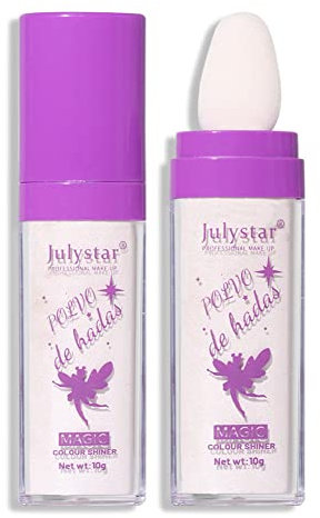GL-Turelifes Highlighter Stick Puff Fairy Stick Highlighter Powder Glitter Loose Powder Brush Stick Contouring Powder Shimming Powder Tiktok Make-up (01# Pearl Weiß)