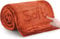 MOONLIGHT20015 Fleece Blanket King Size for Bed - Soft Cosy Fluffy Throw Blankets, 400 GSM Silk Touch Warm Extra Large Throws for Audlts, Rust, 270x230 Cm